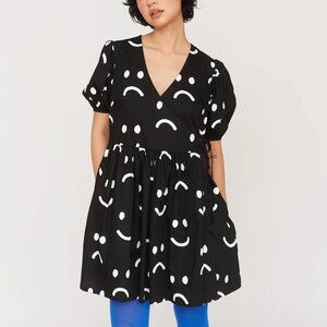 Lazy Oaf Happy Sad Wrap Mini Dress - Size L